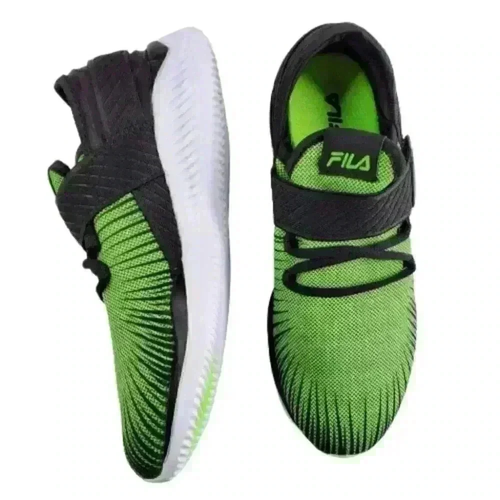 Fila Boys Fondato 3 Strap Sneakers Sz 7 Green Runn - Picture 5 of 10